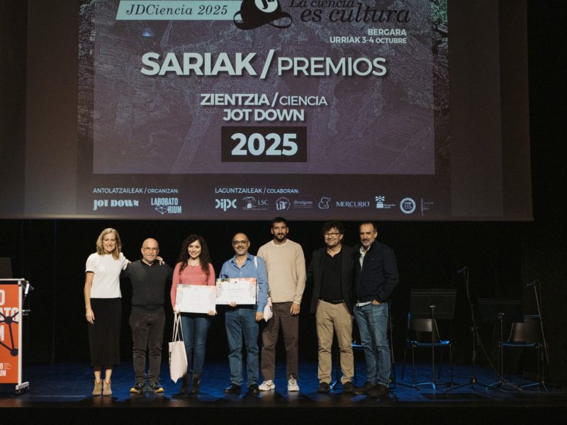 2025eko XII. Jot Down Zientzia Sariek Bergara zientziaren epizentro bihurtu dute asteburuan